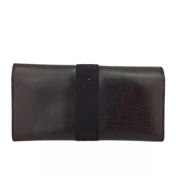 Authentic Salvatore Ferragamo Vara Black Leather Long Bifold Wallet EUC - Picture 4 of 8